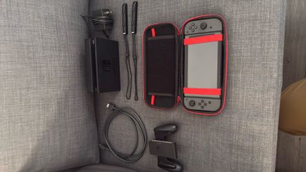 Nintendo Switch 1 - Full Set & Dock + SD Card, Travel Case, Tempered Glass Screen Protector