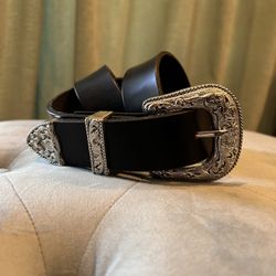 Men’s Black Western Belt 