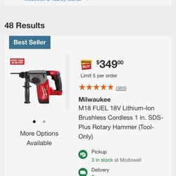 M18 Fuel Milwaukee Hammer drill 