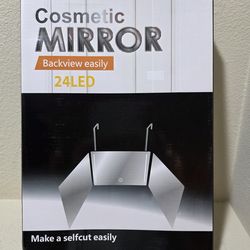 3 way mirror with lights-360 Mirror for Haircuts for Men with LED light