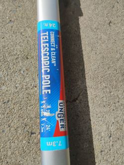24' Unger Professional Connect & Clean™ Telescopic Pole, designed for reaching high areas without a ladder.