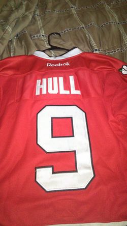 New Bobby hull jersey all sewn numbers and letters excellent condition size 50 go to my profile Joseph summers and I will give you a great price