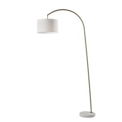 Brass Marble Floor Lamp 80”H