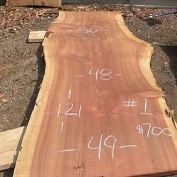 Huge Perfect Dining Table Live Edge Redwood Slab Plank