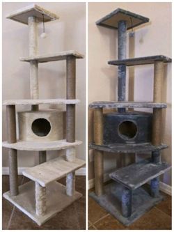 NEW ASSEMBLED Kitty Cat Condo Tree Tower Scratch Post (🐈's up to 40lbs)