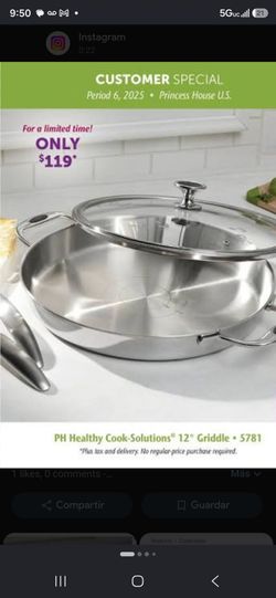 Princess house plancha de 12' Healty cook solutions