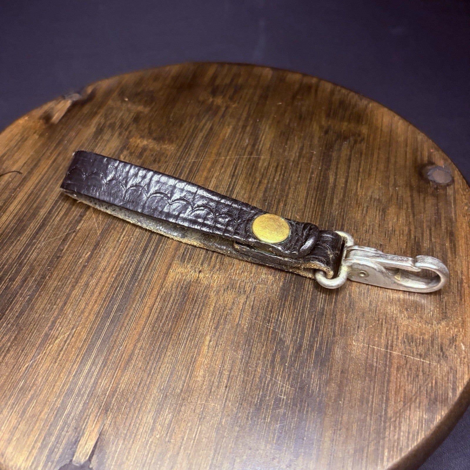 Police Duty Belt Leather Hook & Clip w/ Belt Loop Basket Weave