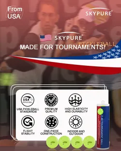 12pcs Z40 Outdoor Pickleball Balls – USAPA Approved 40-Hole One-Piece Seamless