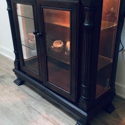 Cherry Wood Display Cabinet 