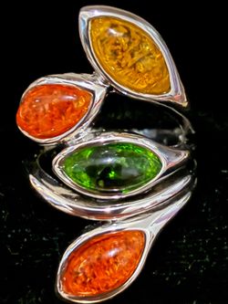 NEW Size 7 amber ring