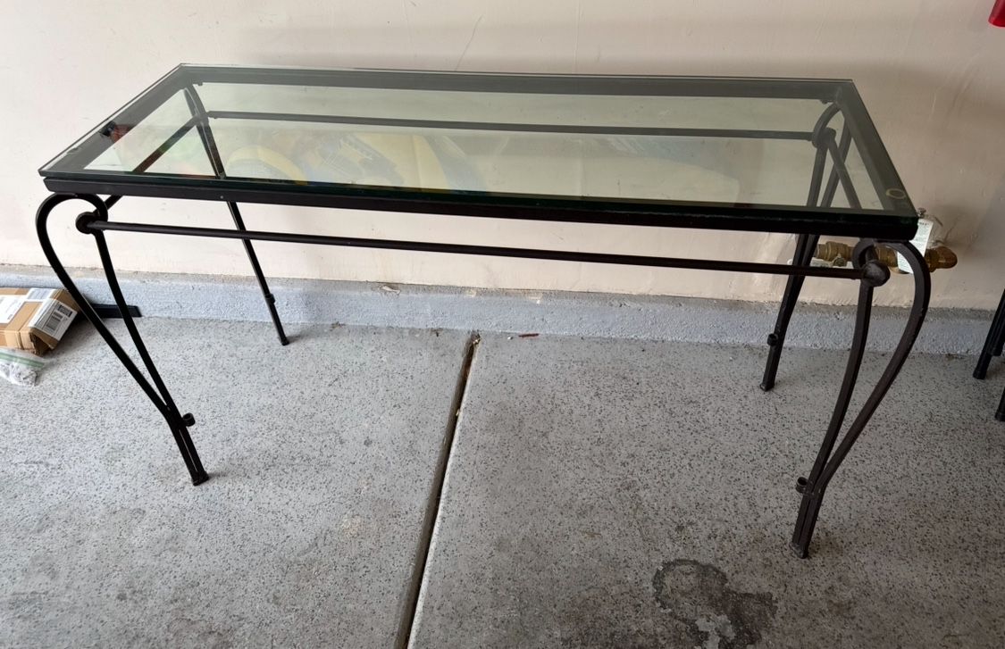 Glass Top Entryway Table And End Table