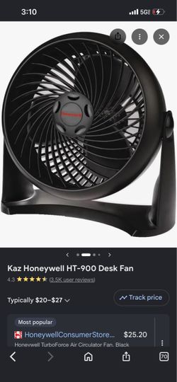 Honeywell HT-900 TurboForce Desk Fan Black