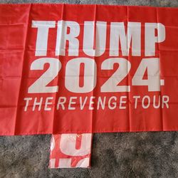 Trump 2024  Flag. 3x5.  Red And White. New 