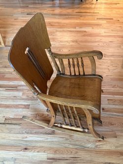 Antique Oak Wood Rocking Chair