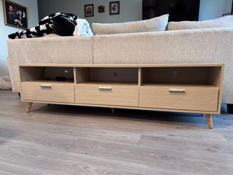 Mid-Century Modern TV Stand with Drawers