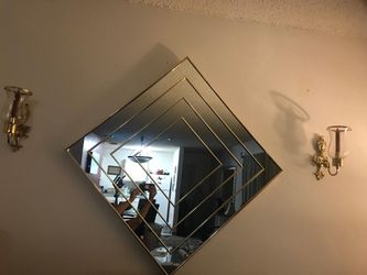 Mirrors Vintage Gold 1980 Wall Decor