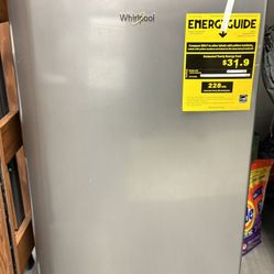 Whirlpool 4.3 cu ft Stainless Steel Mini Fridge