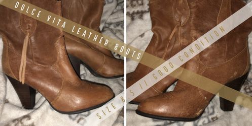 DOLCE VITA LEATHER BOOTS SIZE 8.5 GOOD CONDITION