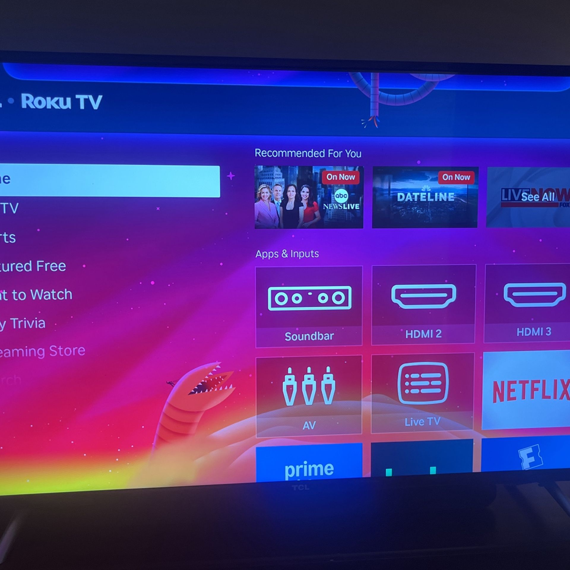 TCL 55" 4K UHD Roku TV  + TCL Soundbar / Subwoofer