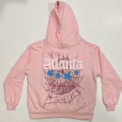 Pink Spider Hoodie Size Small