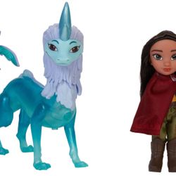 Raya and The Last Dragon.  Raya and Sisu Doll Gift Set