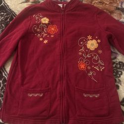 Red Flower Sweater