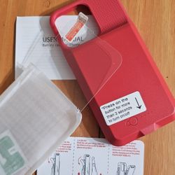 iphone 13/13 pro battery case (red)