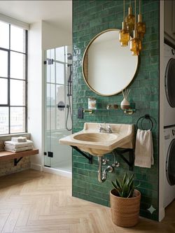 Vintage 1970s Cultured Marble Wall-Mount Bathroom Sink – Warm Swirl Finish Eclectic Maximalist Boho 70s