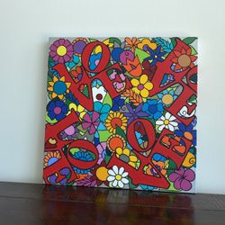 LOVE Art Work. Original Painting. Acrylic on Canvas. 20x20 Inch