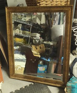 Mirror Beveled Wooden Frame  36 X 29