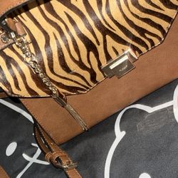 Brown Zebra Print Purse 