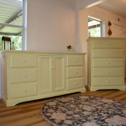 Butter Yellow Dresser Set