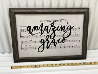 Framed "Amazing Grace" Sheet Music Wall Art