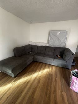Sofa with chase and pull out queen bed