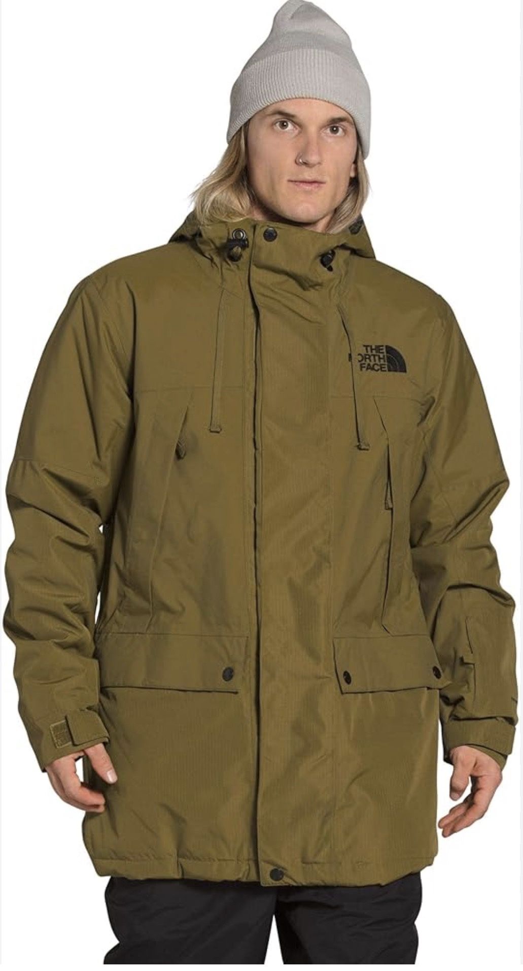 The North Face Men’s Goldmill Insulated Hooded Ski Jacket Parka Green