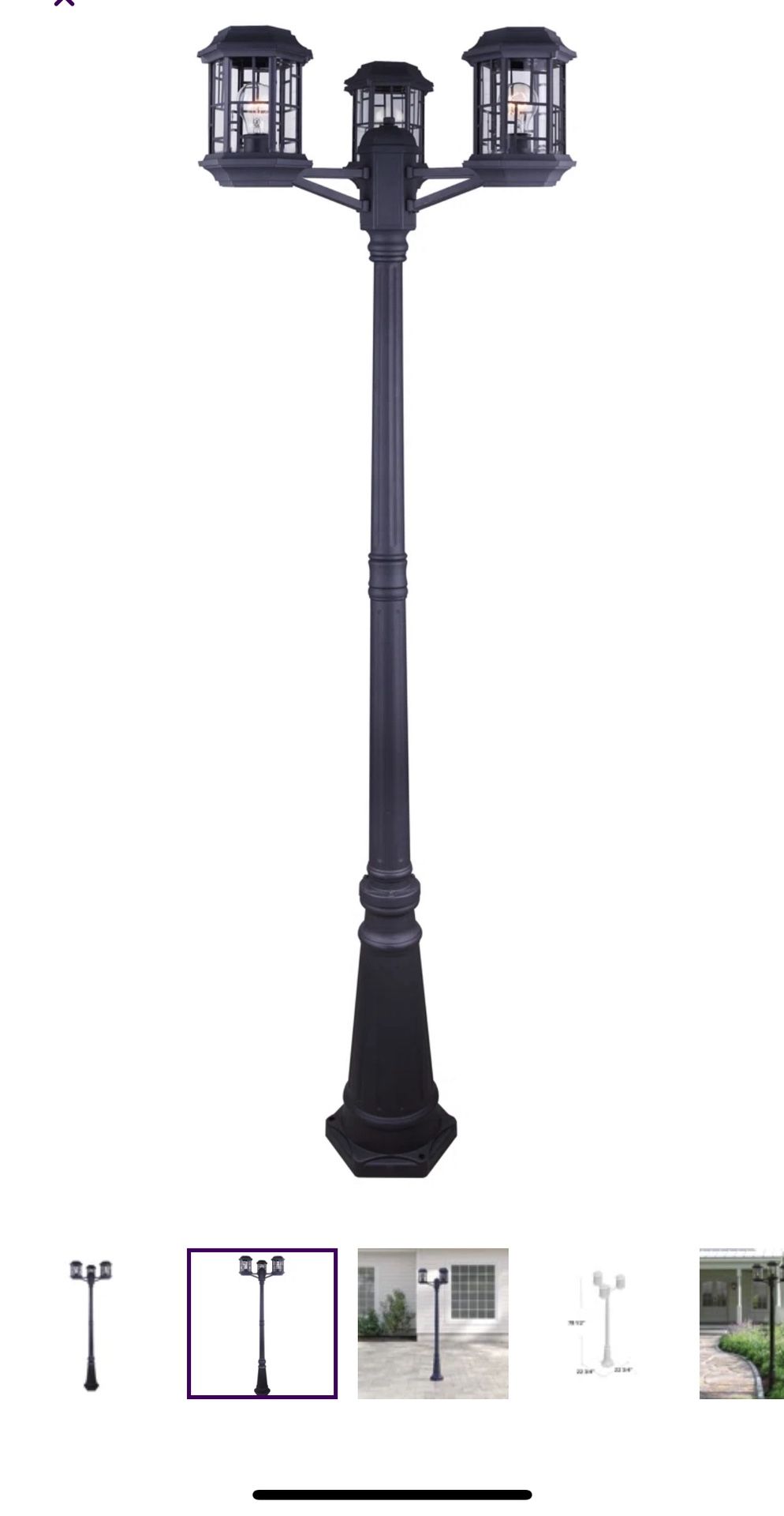 Barns 3 light 78.5” Post Light