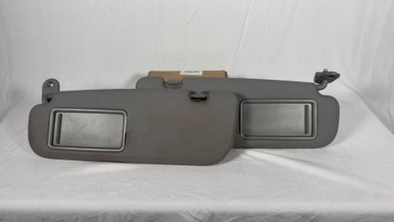 OEM 2012-2017 Hyundai Veloster Sun Visors Pair Gray with Dual Vanity Mirrors