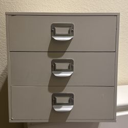 White 3-drawer Wooden Storage Cabinet