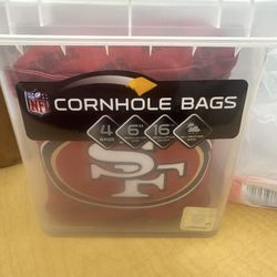 Cornhole Bags 49ers ( 4 Bags ) New