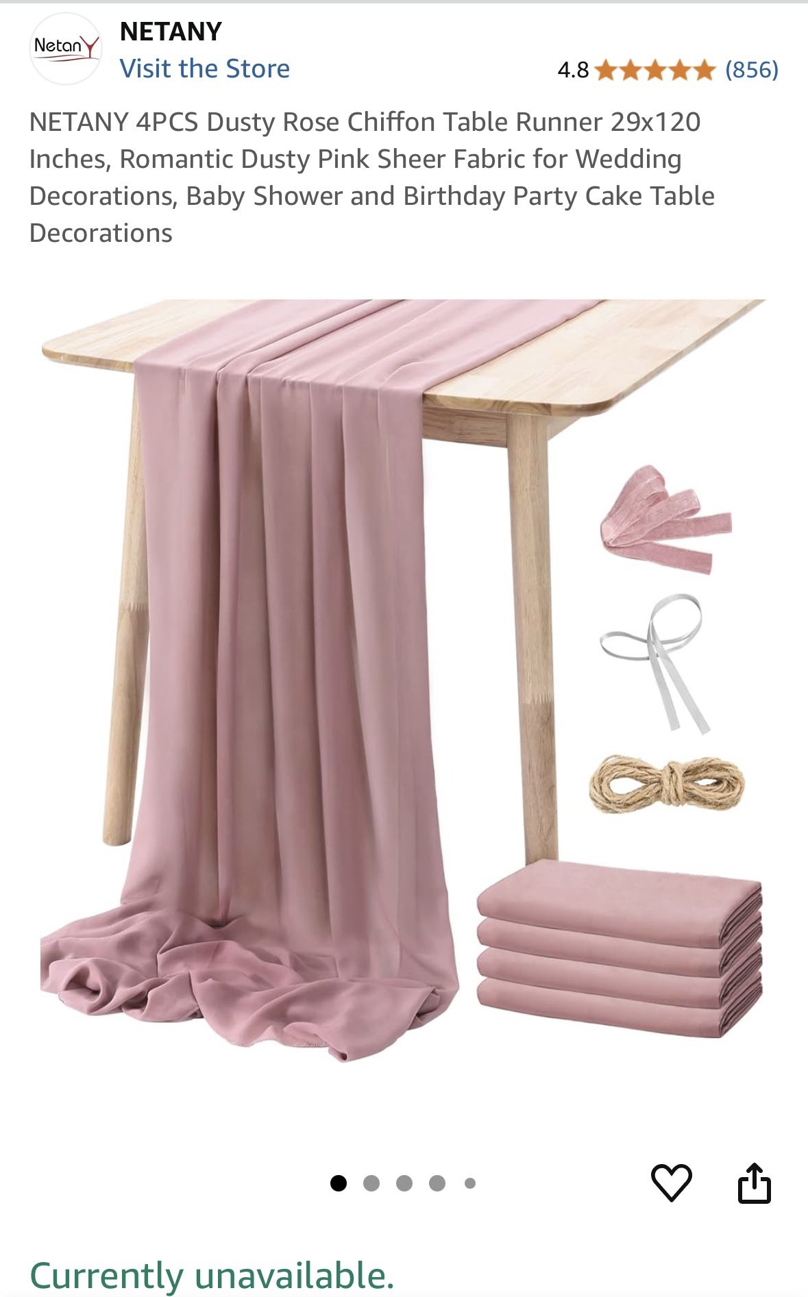 Dusty Rose Table Runners