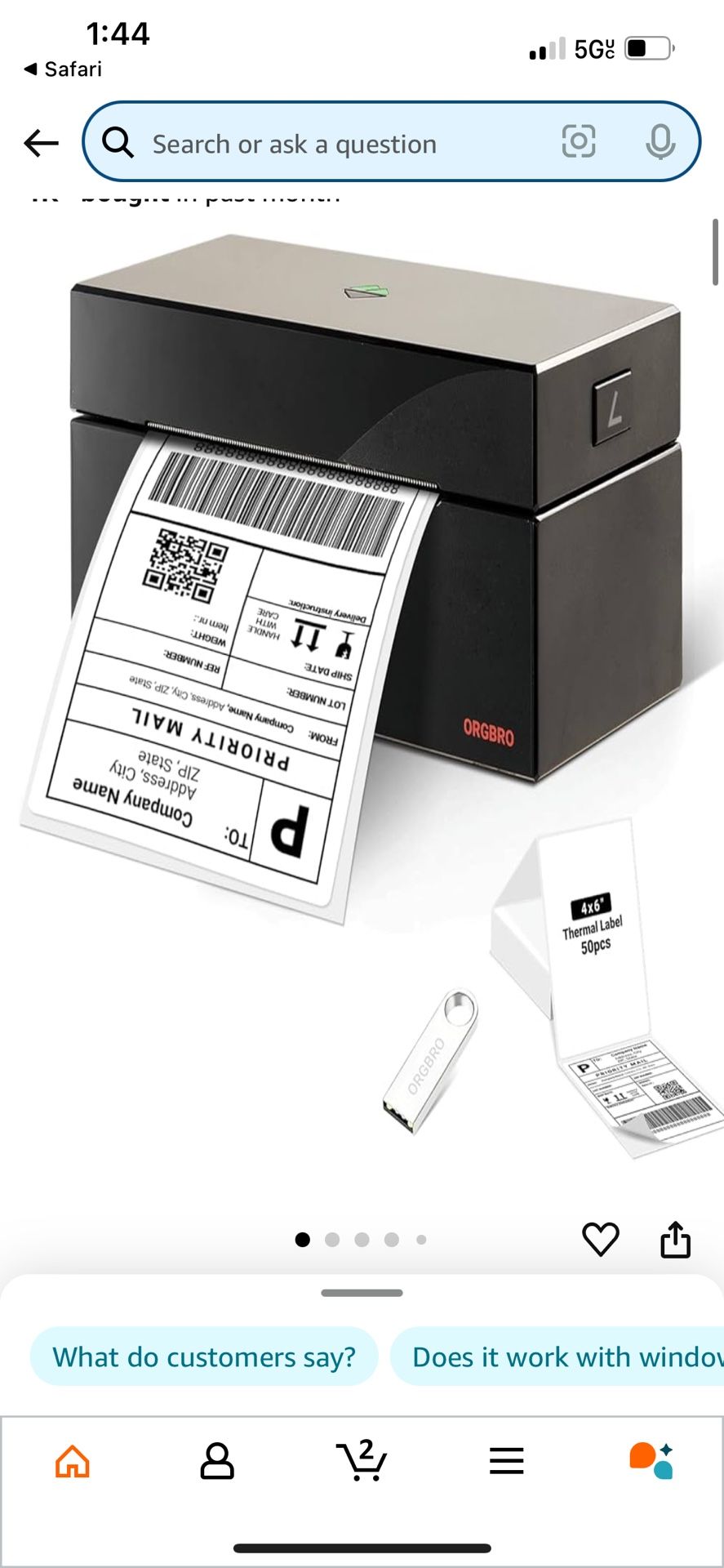 USB Shipping Label Printer, 4x6 Thermal Label Printer