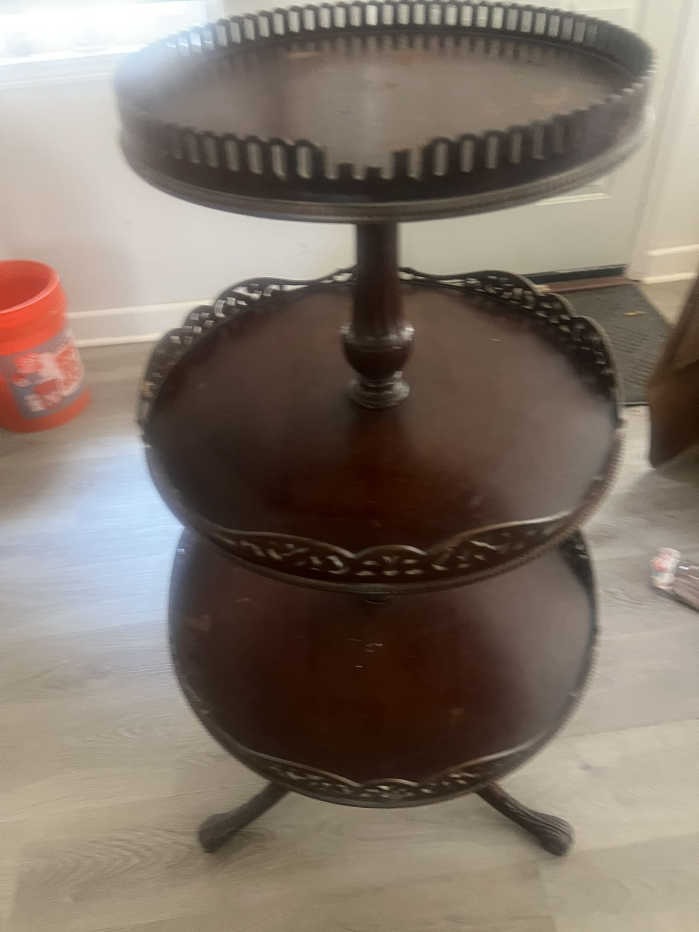 Vintage 3 Tier Mahogany Table