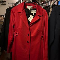 Woman’s Black And Red Suit