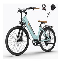Movcan V80 Electric Bike, 1000W Motor 28MPH 26'' City Cruiser Ebike for Adults, 48V 13Ah Removable Battery Up to 70 Miles, 7-Speed Dual Disc Brake, Mo