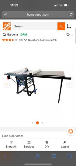 Delta 15 Amp 10 in. Table Saw with 52 in. Rip and Cast Iron Extension Tables