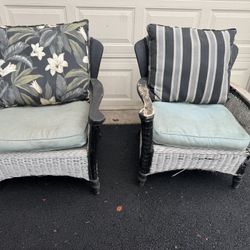 Pair of Wicker Chairs 
