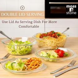 6-Piece Glass Casserole Set with Lids