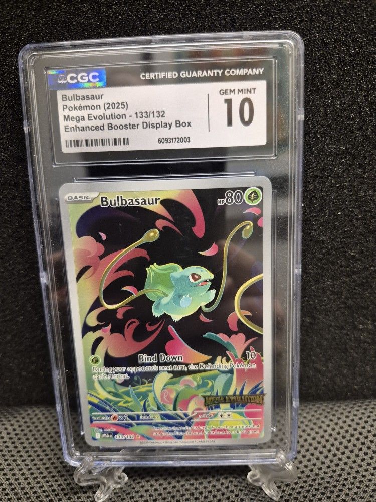 POKÉMON BULBASAUR STAMPED PROMO CGC GEM MINT 10