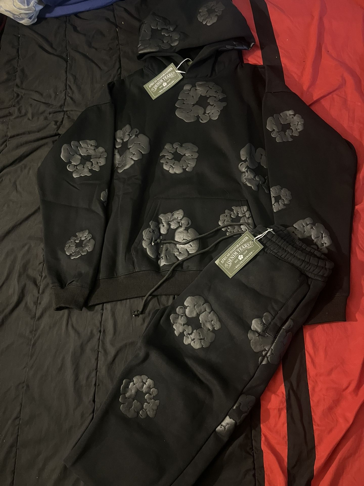 Black Denim Tears Sweatsuit