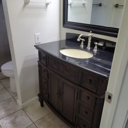 Bathroom cabinet with mirror and light